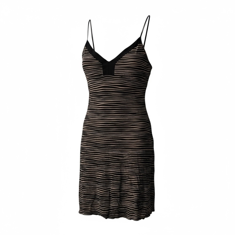 TART Size L Black Tan Jersey Sleep Dress Nightgown Nightie R $38